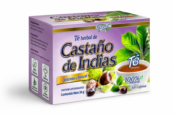 té herbal de castaño de indias