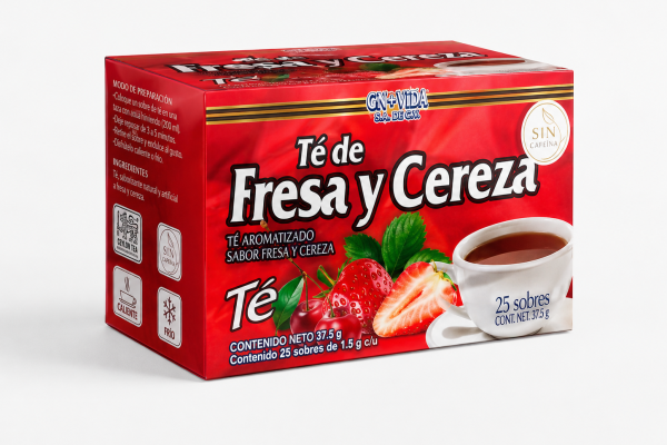 té de fresa y cereza
